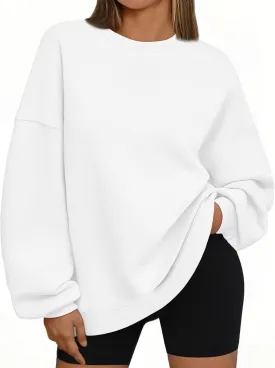 EFAN Womens Oversized Sweatshirts Hoodies Fleece Crewneck Sweaters Casual Tops Comfy Fall Fashion Outfits Winter Clothes 2025