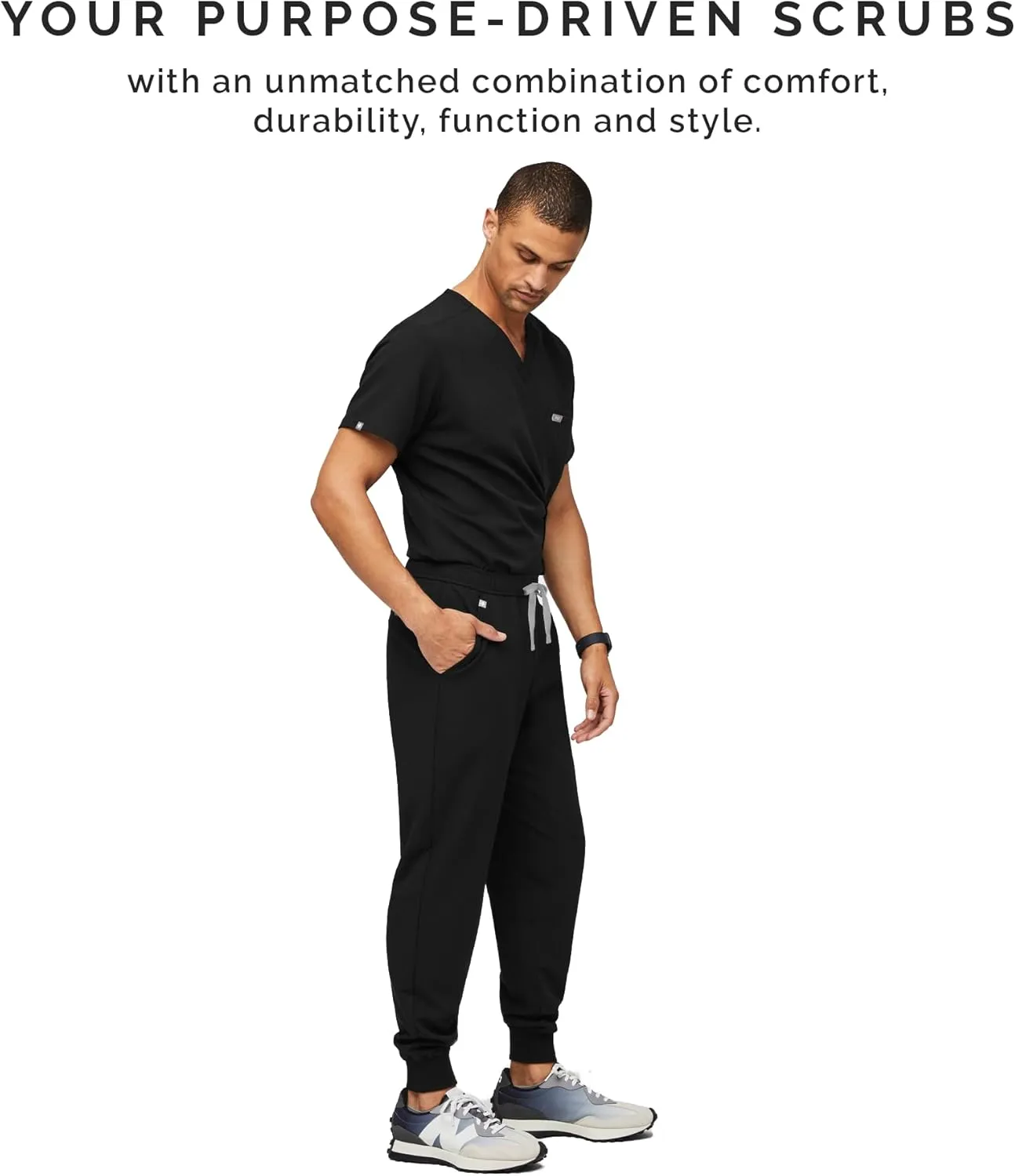 FIGS Tansen Jogger Scrub Pants for Men  Slim Fit, 5 Pockets, 4-Way Stretch, Anti-Wrinkle Mens Scrub Pants