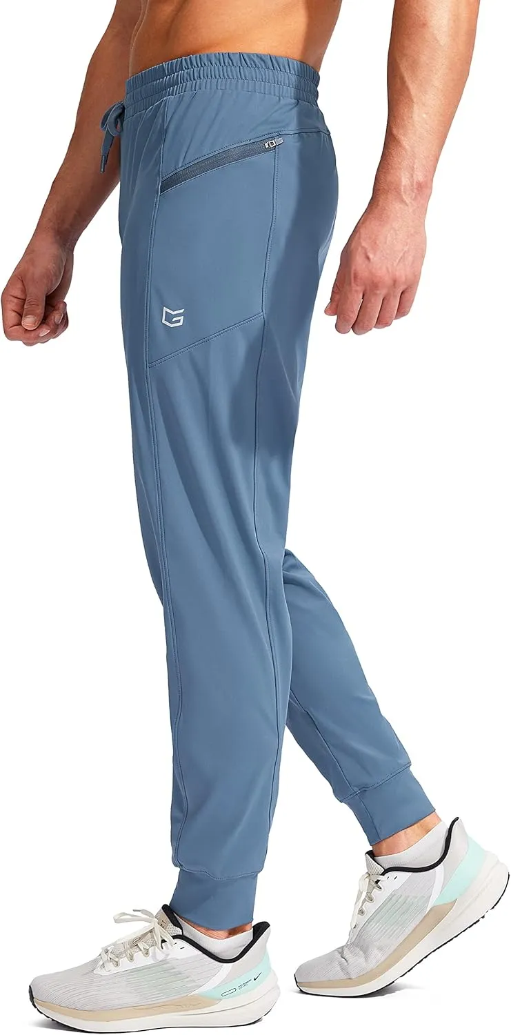 G Gradual Men's Joggers Pants with Zipper Pockets Stretch Athletic Sweatpants for Men Workout Jogging Running
