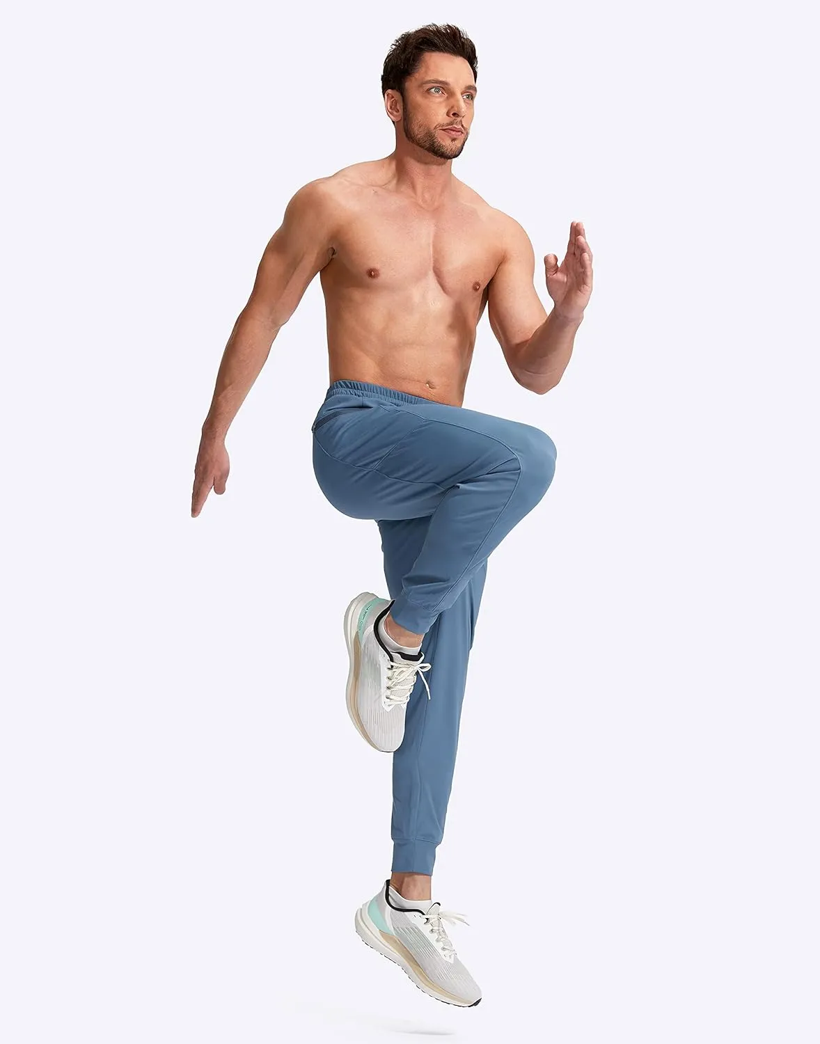 G Gradual Men's Joggers Pants with Zipper Pockets Stretch Athletic Sweatpants for Men Workout Jogging Running