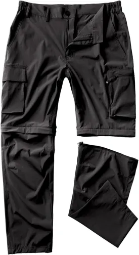 Gash Hao Mens Hiking Convertible Pants Outdoor Waterproof Quick Dry Zip Off Lightweight Fishing Pants