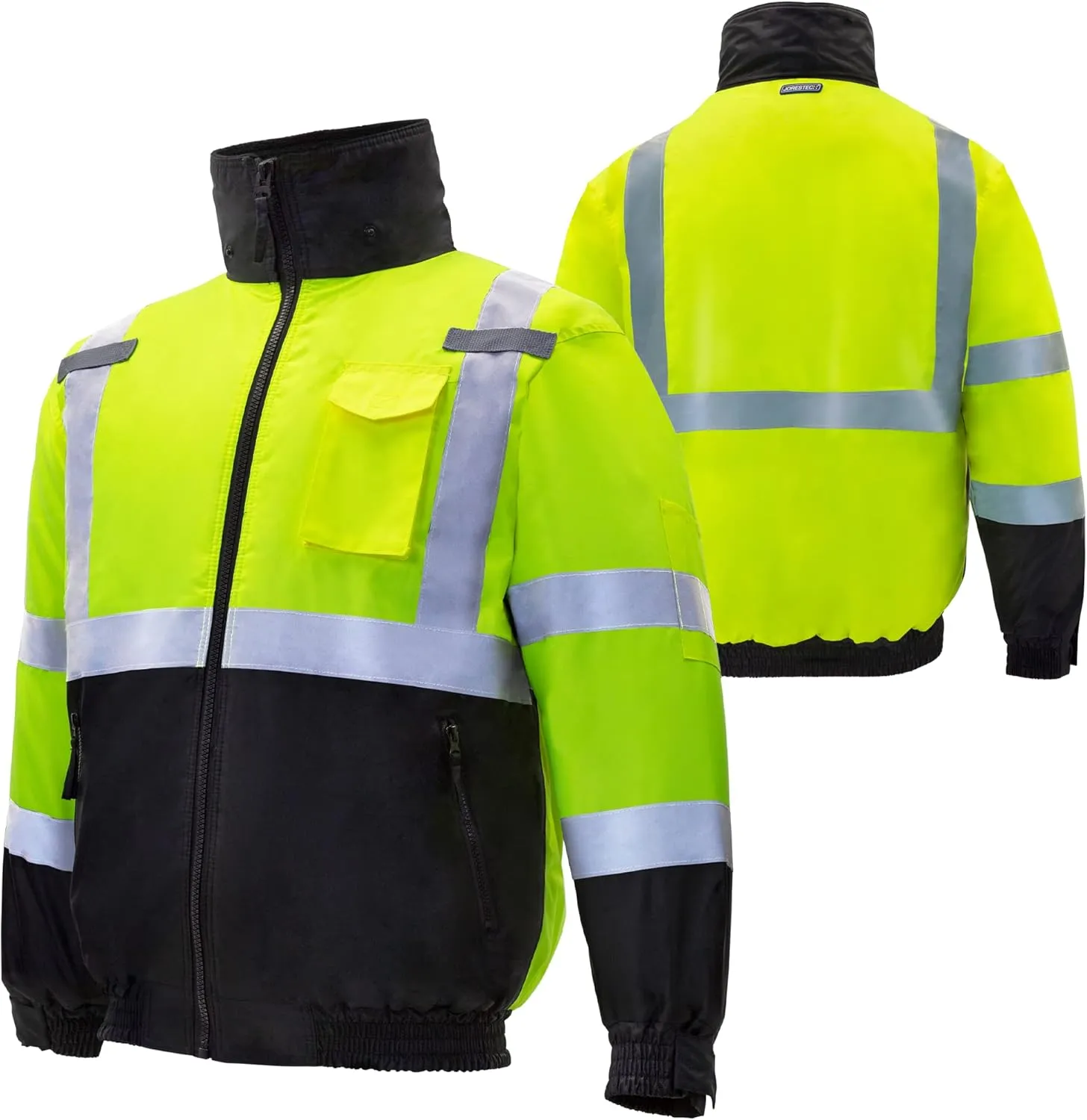 JORESTECH High Visibility Waterproof Bomber Jacket ANSI/ISEA 107-2015 Class 3 Level 2 