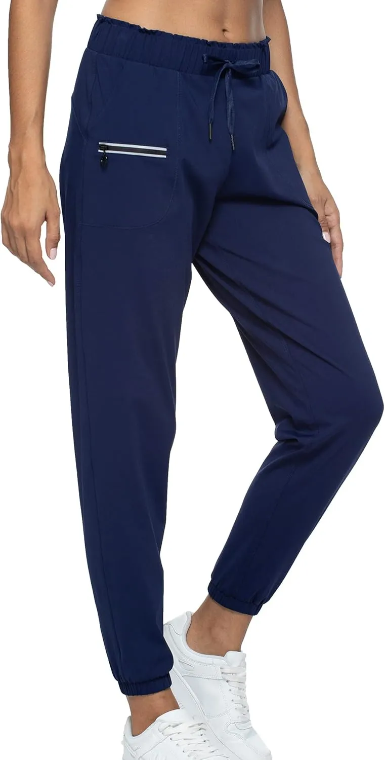 Kcutteyg Womens Joggers with Pockets, Lightweight Quick Dry Athletic Workout Soft Pants for Gym, Yoga, Running