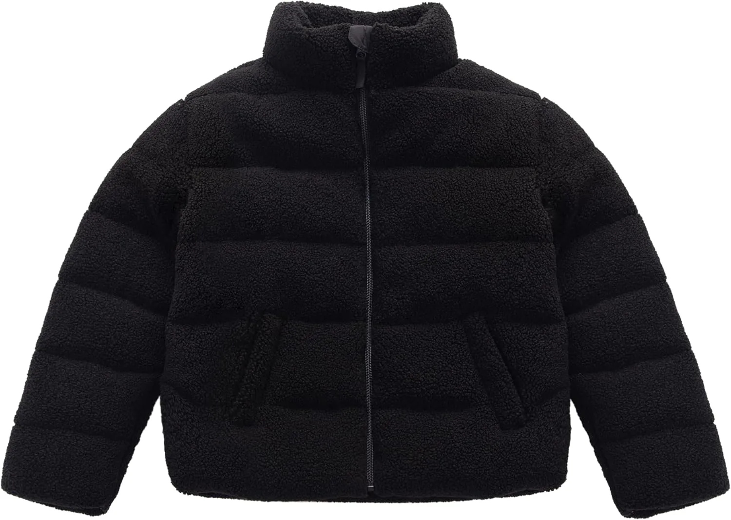 Rokka&Rolla Girls' Fuzzy Shaggy Puffer Jacket Winter Coat