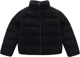Rokka&Rolla Girls' Fuzzy Shaggy Puffer Jacket Winter Coat