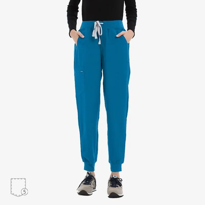 Uniforms World Avant Women's Scrubs PantSlim Jogging Pants, Yoga Waistband, 5 Pockets, Anti-Wrinkle