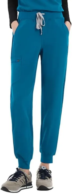 Uniforms World Avant Women's Scrubs PantSlim Jogging Pants, Yoga Waistband, 5 Pockets, Anti-Wrinkle
