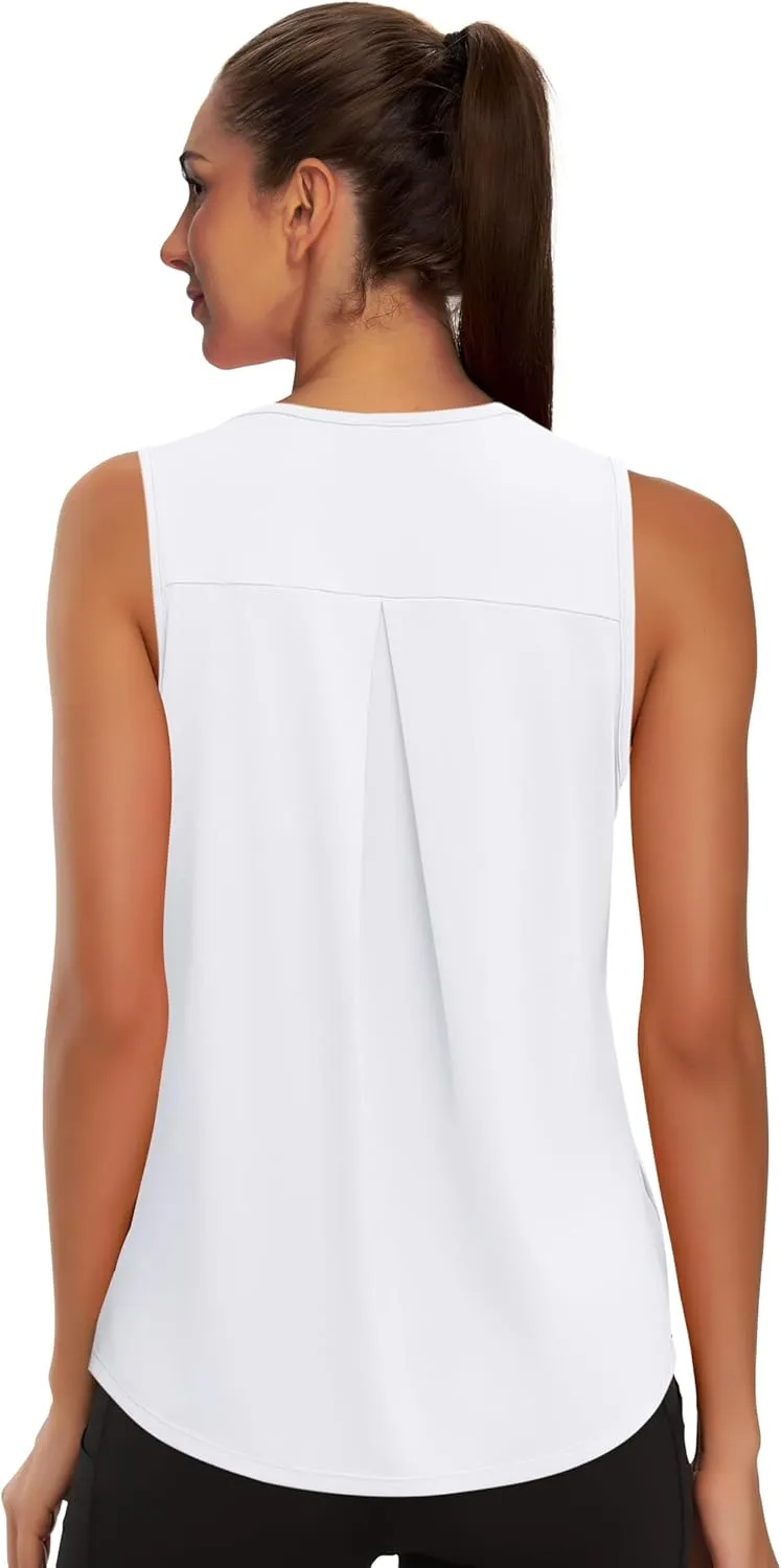 WIHOLL Workout Tops for Women Summer Athletic Tank Tops Sleeveless Shirts Beach Lightweight Gym Clothes