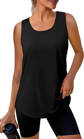 WIHOLL Workout Tops for Women Summer Athletic Tank Tops Sleeveless Shirts Beach Lightweight Gym Clothes