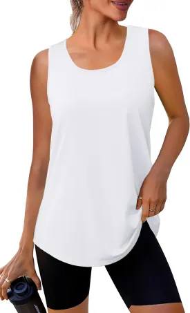 WIHOLL Workout Tops for Women Summer Athletic Tank Tops Sleeveless Shirts Beach Lightweight Gym Clothes