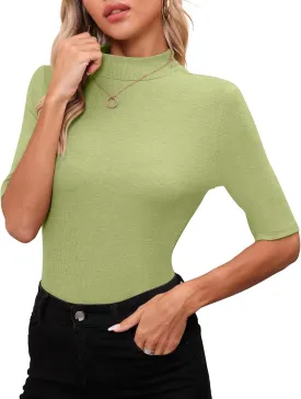 Womens Tops Summer Short Sleeve Shirts Business Dressy Casual T Shirts Tops for Women Trendy